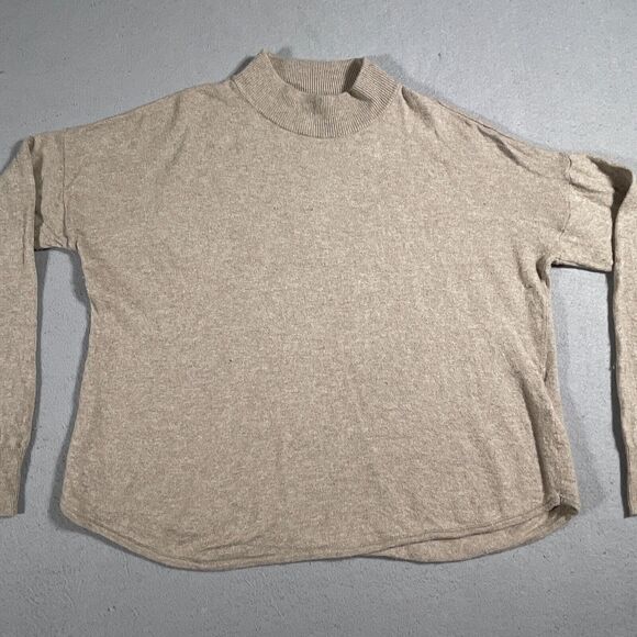 Madewell Sweater Women Medium‎ Mock Neck Merino Wool / Alpaca Blend Minimalist - Picture 2 of 9
